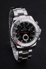 Rolex replica yacht master ll platinum black dial orologio replica copia 4us545 - immagine 4