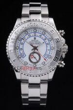 Rolex replica yacht master ll platinum white dial orologio replica copia 4us546 - immagine 4