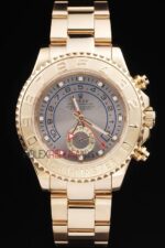 Rolex replica yacht master ll full oro bezel orologio replica copia 4us548 - immagine 3