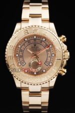 Rolex replica yacht master ll full oro gold dial orologio replica copia 4us549 - immagine 3