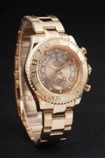 Rolex replica yacht master ll full oro gold dial orologio replica copia 4us549 - immagine 4