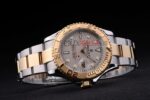 Rolex replica yacht master l classic acciaio oro argentèè dial orologio replica copia 4us533 - immagine 5