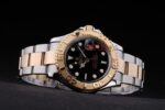 Rolex replica yacht master l classic acciaio oro black dial orologio replica copia 4us532 - immagine 6