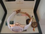 Rolex replica yacht master l rose gold strip rubber bay max white dial orologio replica copia 4us529 - immagine 10