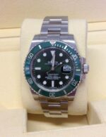Rolex replica submariner hulk ceramichon ghiera verde orologio replica copia imitazione 4us628 - immagine 4