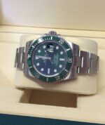 Rolex replica submariner hulk ceramichon ghiera verde orologio replica copia imitazione 4us628 - immagine 5