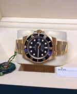 Rolex replica submariner oro black dial orologio replica copia imitazione 4us595 - immagine 3