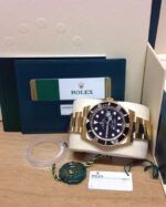 Rolex replica submariner oro black dial orologio replica copia imitazione 4us595 - immagine 5
