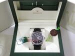 Rolex replica cellini dual time black dial strip leather orologio replica copia imitazione 4us635