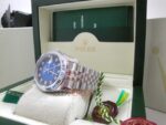 Rolex replica datejust acciaio d-blue jubilèè orologio replica copia imitazione 4us706 - immagine 4