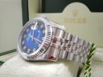 Rolex replica datejust acciaio d-blue jubilèè orologio replica copia imitazione 4us706 - immagine 8