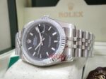 Rolex replica datejust acciaio black dial barrette jubilèè orologcio replica copia imitazione 4us629 - immagine 7