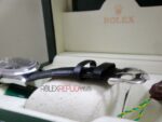 Rolex replica cellini dual time black dial strip leather orologio replica copia imitazione 4us635 - immagine 9