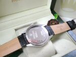 Rolex replica cellini dual time black dial strip leather orologio replica copia imitazione 4us635 - immagine 10