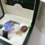 Rolex replica cellini dual time blue dial strip leather orologio replica copia imitazione 4us634