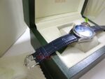Rolex replica cellini dual time blue dial strip leather orologio replica copia imitazione 4us634 - immagine 8
