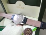 Rolex replica cellini dual time blue dial strip leather orologio replica copia imitazione 4us634 - immagine 10