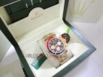 Rolex replica daytona oro giallo rainbow rubini bezel orologio replica copia imitazione 4us633 - immagine 3