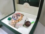 Rolex replica daytona oro giallo rainbow rubini bezel orologio replica copia imitazione 4us633 - immagine 4