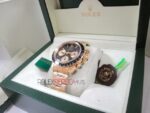 Rolex replica daytona vintage paul newman 6263 oro giallo  black dial orologio replica copia 4us632 - immagine 3