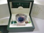 Rolex replica GMT master II rosso blu classic orologio replica copia imitazione 4us703 - immagine 4