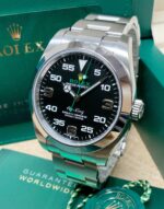 Rolex replica airking 116900 black dial - immagine 2