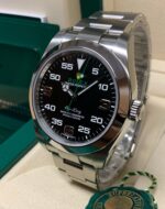 Rolex replica airking 116900 black dial - immagine 5