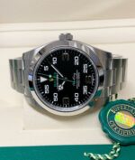 Rolex replica airking 116900 black dial - immagine 8