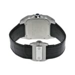 Cartier replica santos 100 white dial strip leather imitazione replica orologio copia - immagine 3