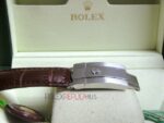 Rolex replica daydate acciaio chocolate strip leather orologio replica copia imitazione 4us718 - immagine 11