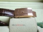 Rolex replica daydate rose gold chocolate strip leather orologio replica copia imitazione 4us719 - immagine 10