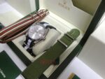 Rolex replica datejust acciaio argentèè barrette cordura orologio replica copia imitazione 4us721 - immagine 5