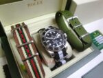 Rolex replica submariner nero ceramichon cordura orologio replica copia imitazione 4us722 - immagine 5