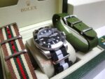 Rolex replica submariner nero ceramichon cordura orologio replica copia imitazione 4us722 - immagine 9