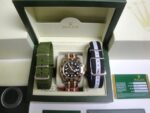Rolex replica GMT master II acciaio oro ceramichon cordura by gucci orologio replica copia imitazione 4us726 - immagine 4
