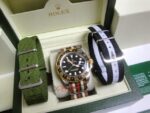 Rolex replica GMT master II acciaio oro ceramichon cordura by gucci orologio replica copia imitazione 4us726 - immagine 5