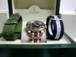 Rolex replica GMT master II acciaio oro ceramichon cordura by gucci orologio replica copia imitazione 4us726 - immagine 7