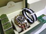Rolex replica GMT master II acciaio oro ceramichon cordura by gucci orologio replica copia imitazione 4us726 - immagine 9