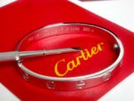 Cartier replica gioiello bracciale love oro bianco imitazione replica - immagine 5