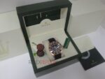Rolex replica GMT master II rose gold strip rubber orologio replica copia imitazione 4us710 - immagine 4