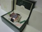Rolex replica GMT master II rose gold strip rubber orologio replica copia imitazione 4us710 - immagine 5