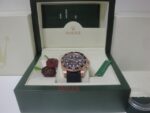 Rolex replica GMT master II rose gold strip rubber orologio replica copia imitazione 4us710 - immagine 6