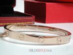 Cartier replica gioiello bracciale love oro rosa imitazione replica - immagine 3