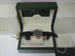 Rolex replica GMT master II rose gold strip rubber orologio replica copia imitazione 4us710 - immagine 13