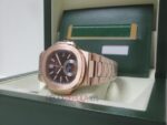 Patek Philippe replica nautilus rose gold moon phase orologio replica copia 4us711 - immagine 10