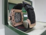 Richard Mille skull nano ceramic rose gold white dial edition strip rubber orologio replica copia imitazione 4us714 - immagine 9