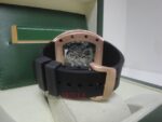 Richard Mille skull nano ceramic rose gold white dial edition strip rubber orologio replica copia imitazione 4us714 - immagine 10