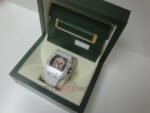Richard Mille skull nano ceramic special white edition strip rubber orologio replica copia imitazione 4us712 - immagine 7