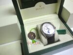 Rolex replica cellini acciaio white dial fasi lunari orologio replica copia imitazione 4us713 - immagine 5