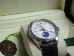 Rolex replica cellini acciaio white dial fasi lunari orologio replica copia imitazione 4us713 - immagine 6